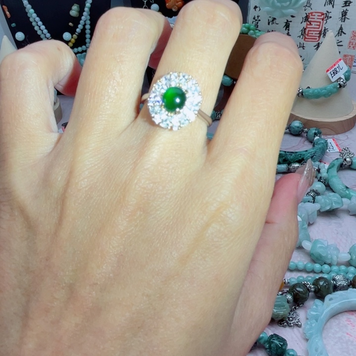 翡翠未镶嵌手链戒指