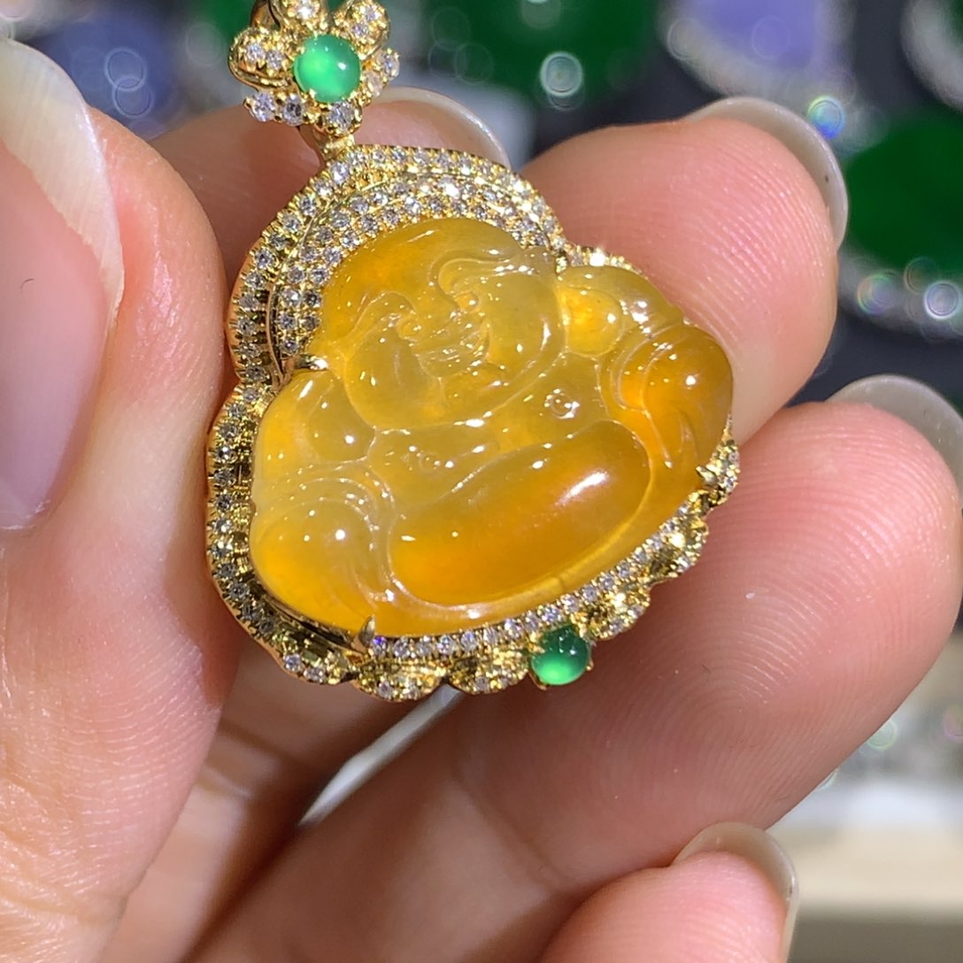 翡翠颈饰18K金镶嵌8、