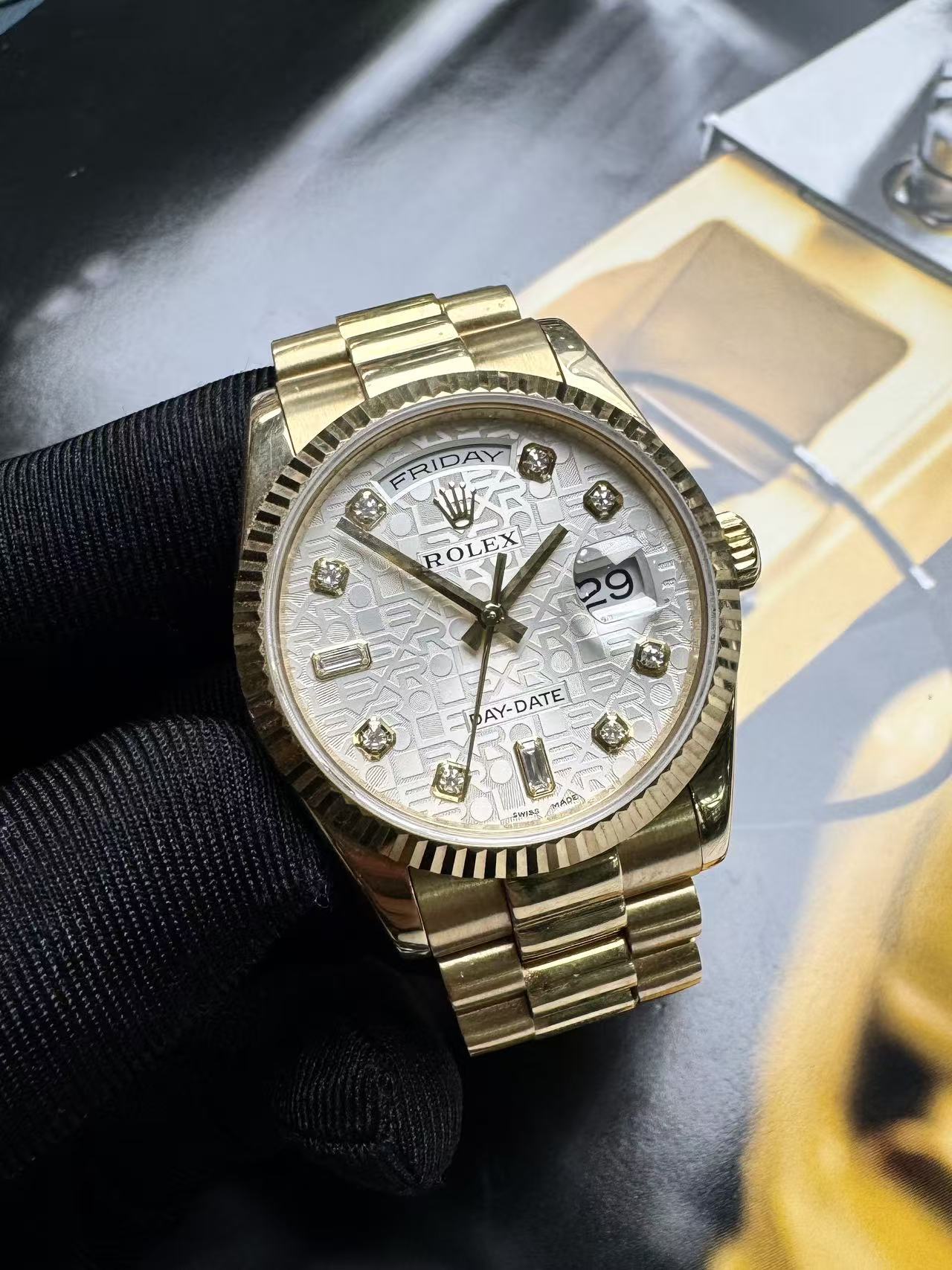 99新 Rolex/劳力士 日志/自动机械/36mm/128238M字头/原钻