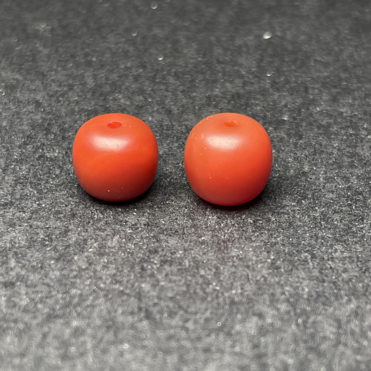 保山老型珠11mm一颗杨柳料满肉柿子红