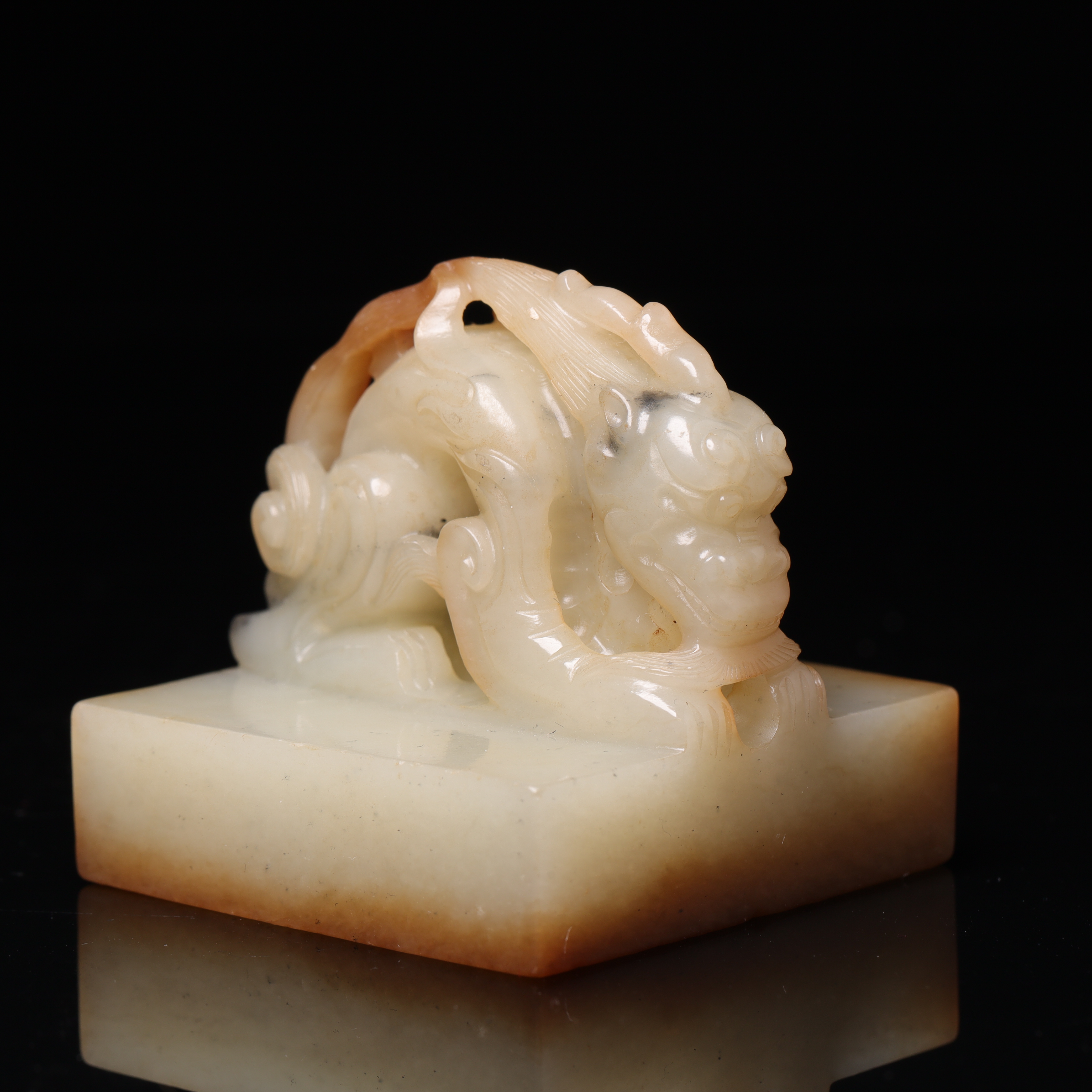 和田玉兽钮印章F10