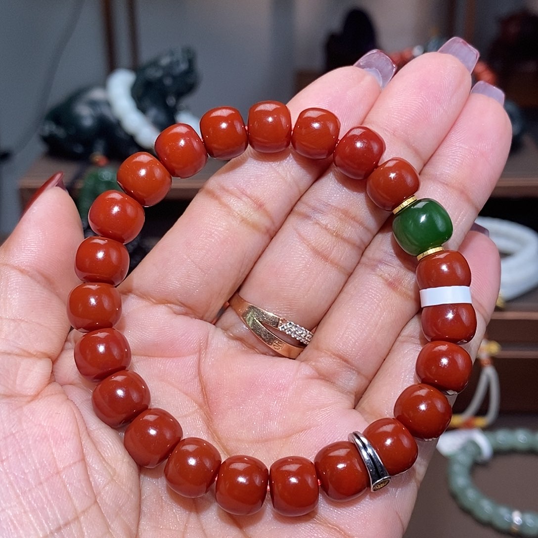 南红玛瑙手链未镶嵌