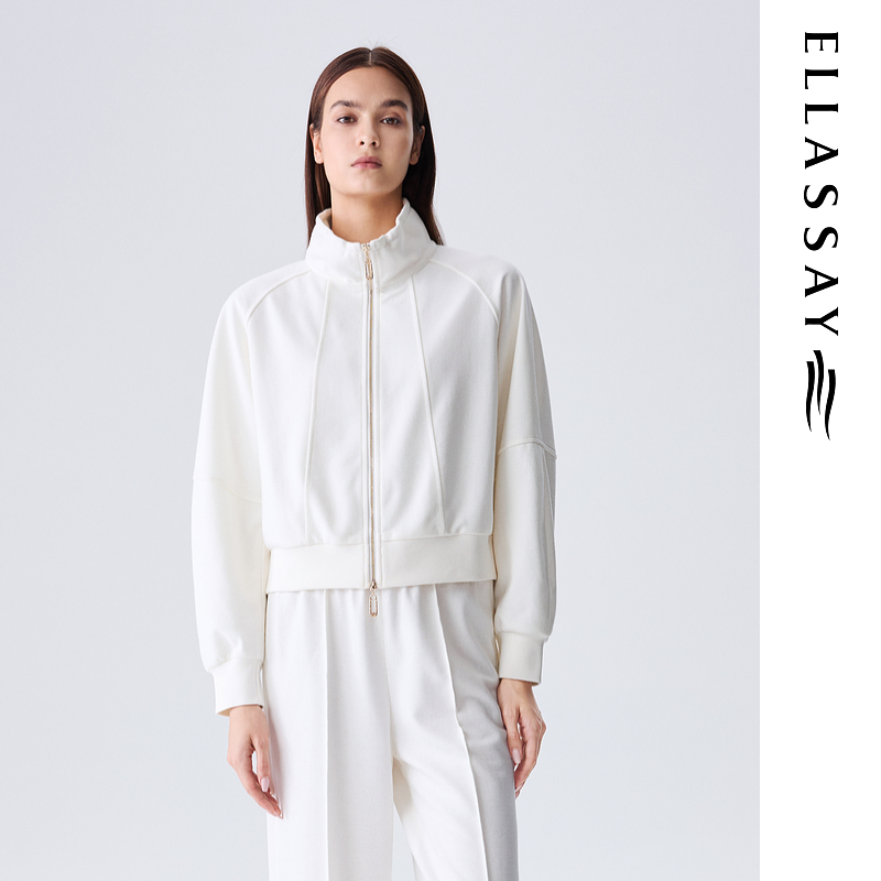 ELLASSAY歌力思2025秋季新款廓形简约短外套女EWU363W00200