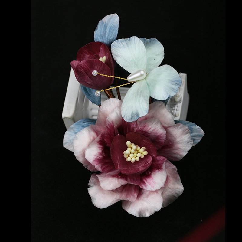 如梦笙（初初专属链接）嫣 非遗绒花 默认软簪 联系客服加主体3079