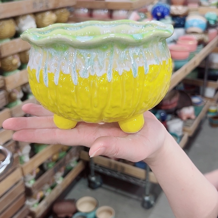 有孔.凑满10元发货多肉陶瓷花盆！