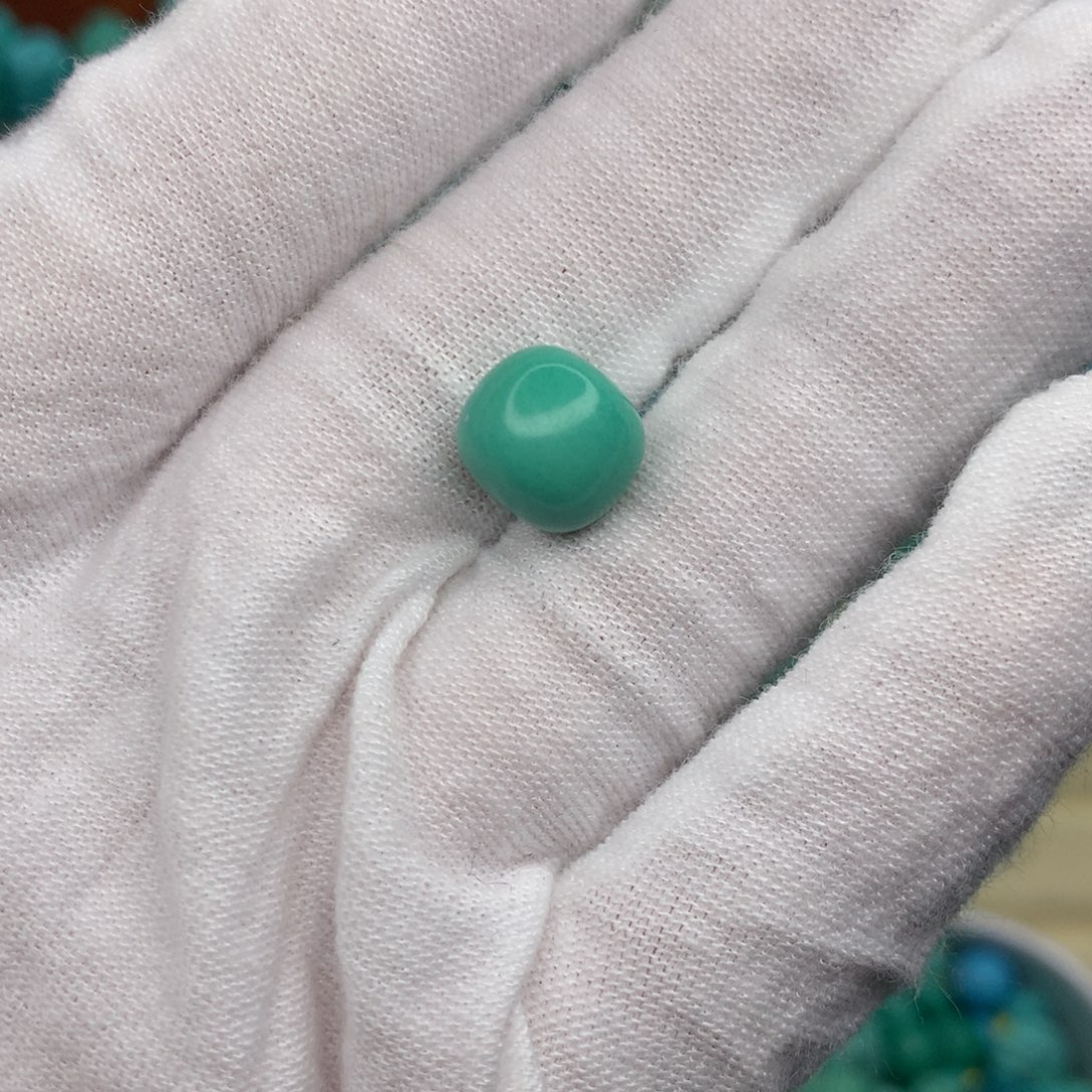 高瓷老油绿色系老型珠尺寸10