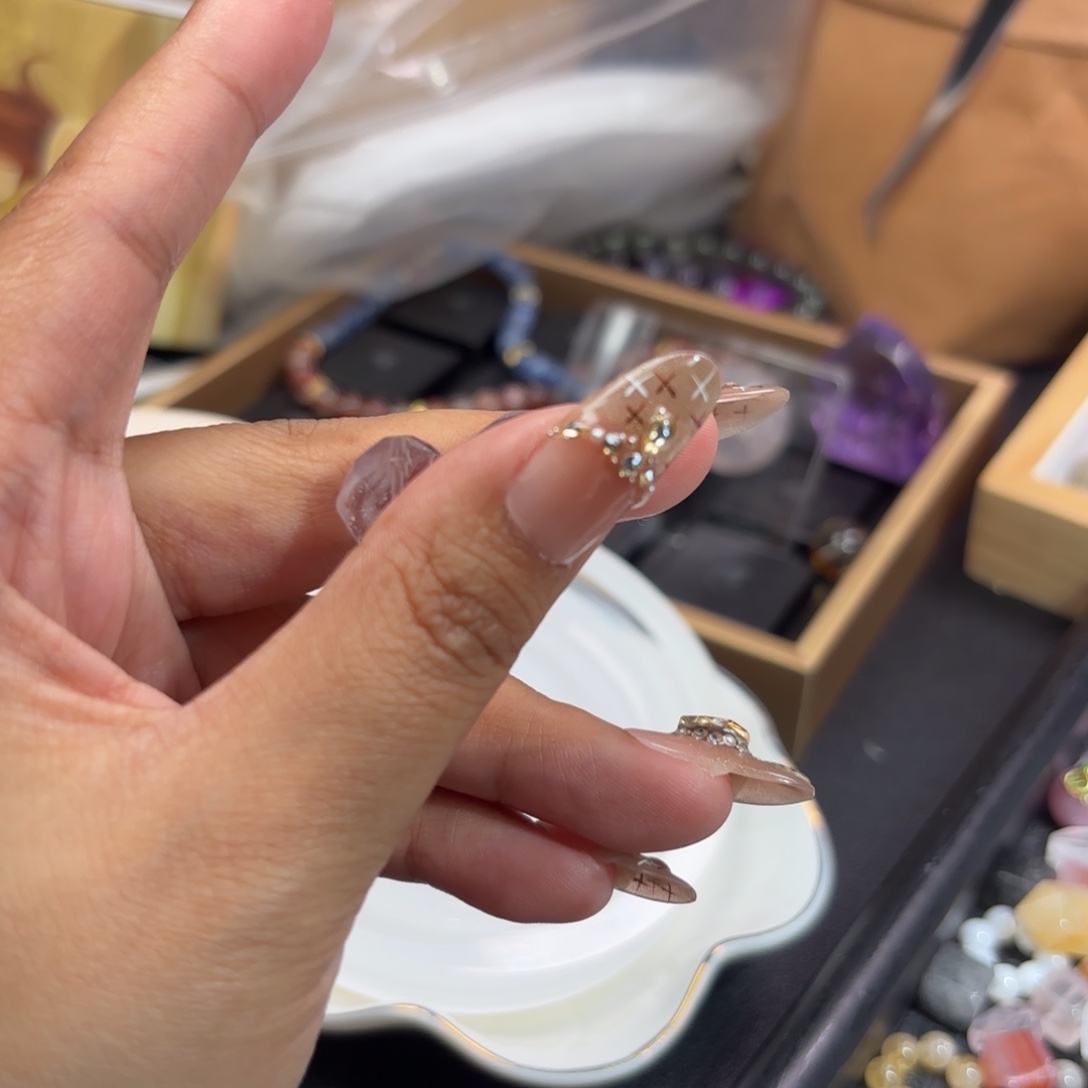 考***拉水晶手链未镶嵌随机