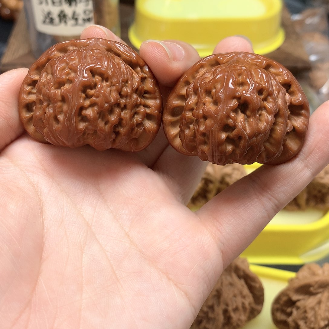 文玩核桃把件43白狮子