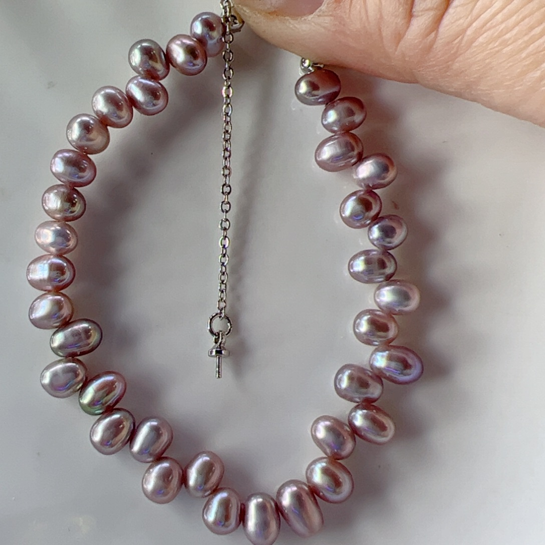 合金淡水珍珠手绳