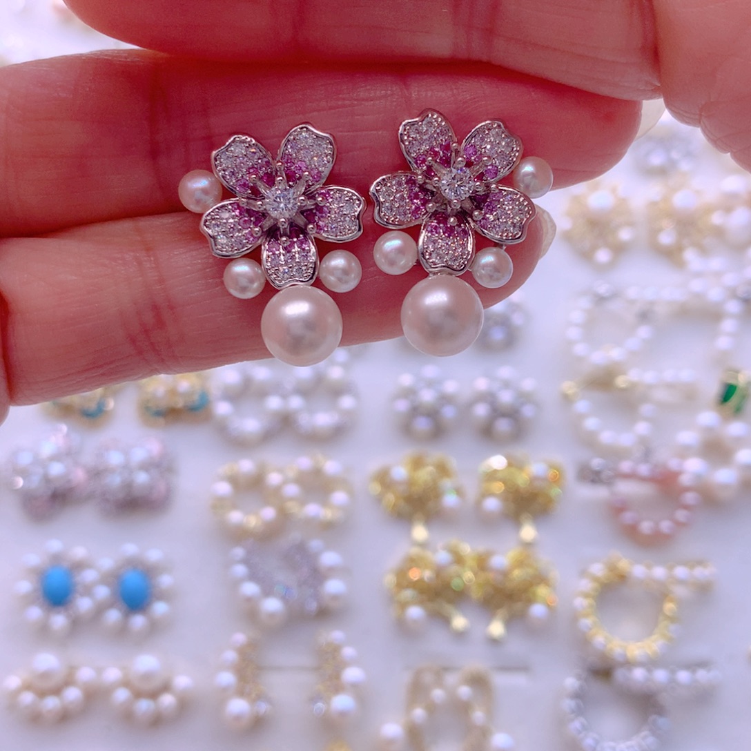 耳饰淡水珍珠合金