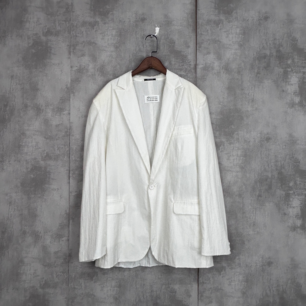 95新 Maison Margiela/梅森马吉拉 花嫁白色西服 40码  XT886957