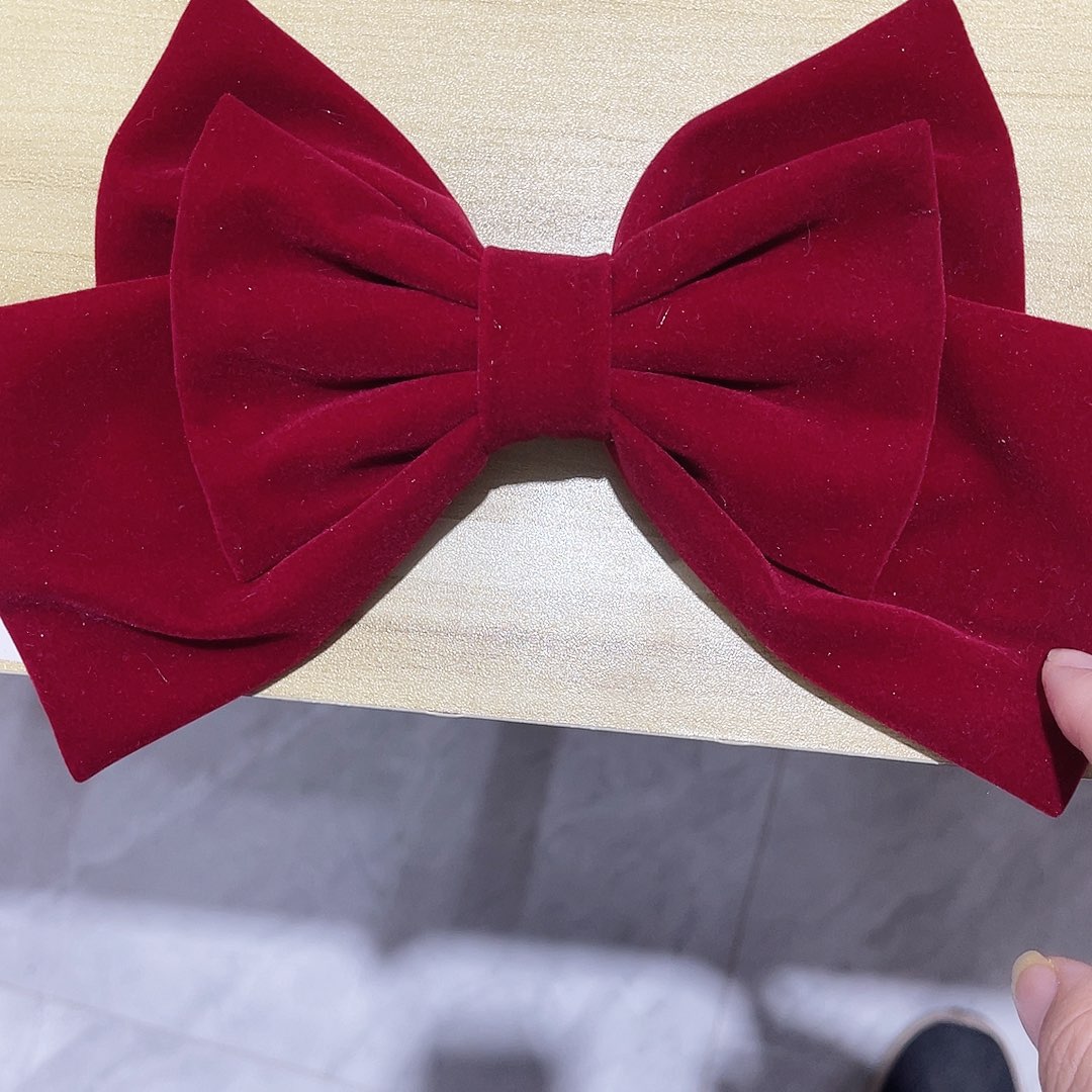 皮质铁合金蝴蝶结发夹