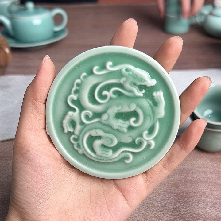 龙泉云间青瓷小米茶器