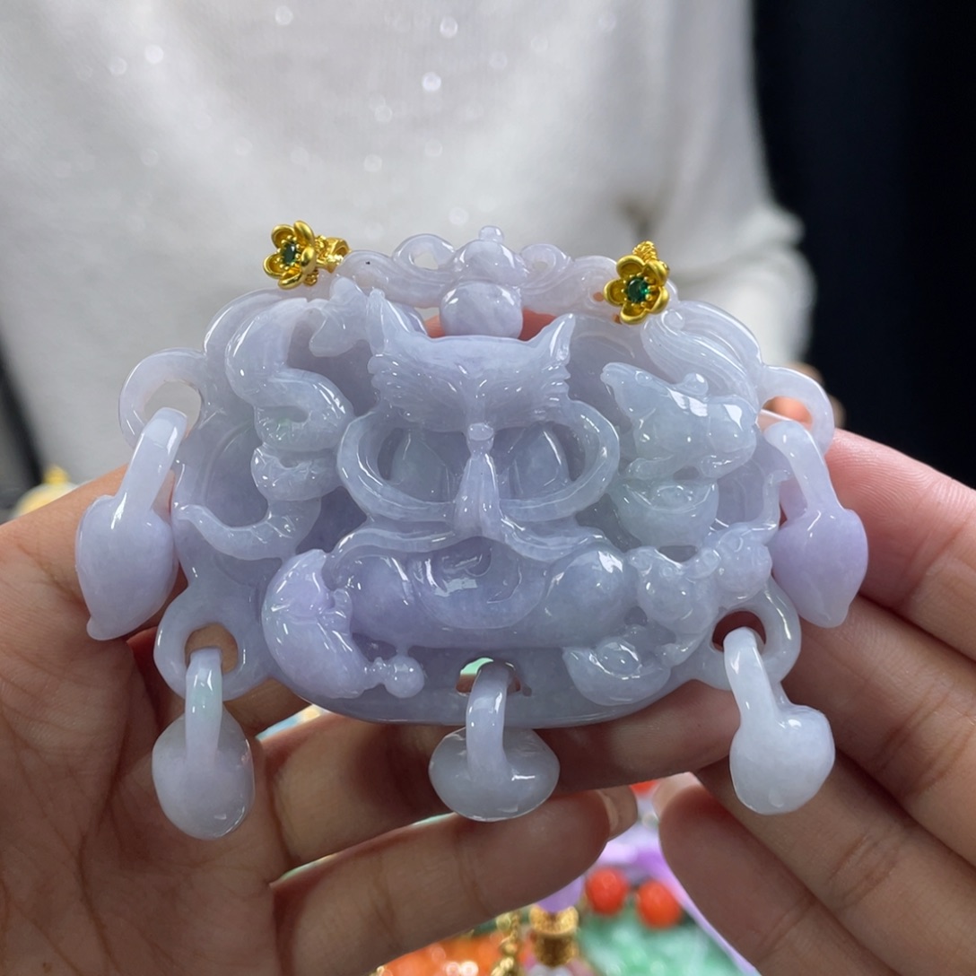 翡翠颈饰未镶嵌代编织