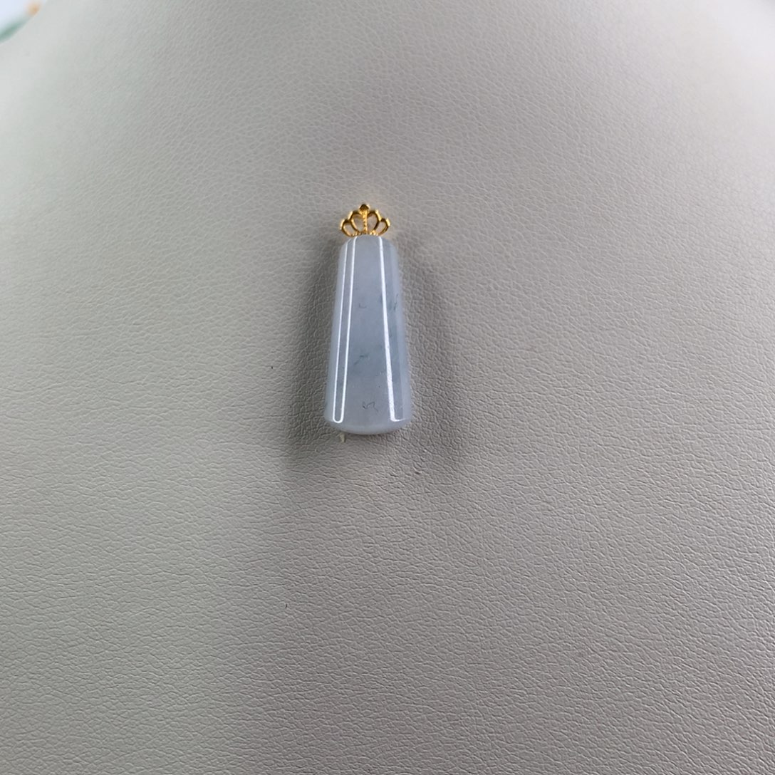 翡翠未镶嵌颈饰缅甸天然A货翡翠 紫无事柱