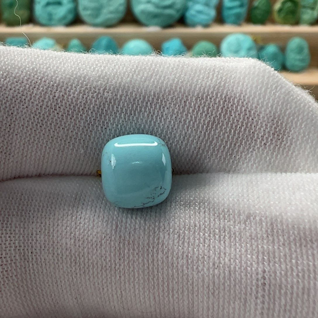 未镶嵌绿松石老型珠8.5x7.9mm