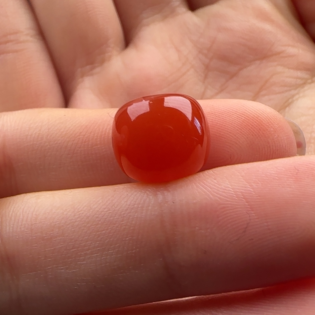 南红玛瑙未镶嵌老型12.3*10.6孔道边马牙