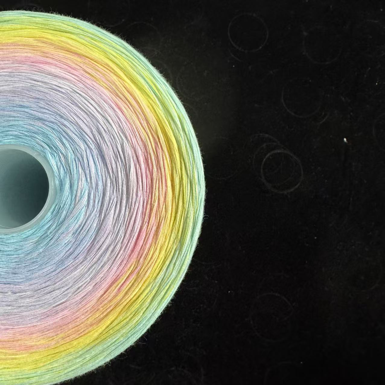 「绫澜」100%棉纯棉渐变蛋糕线手工编织钩织纯棉披肩毯子