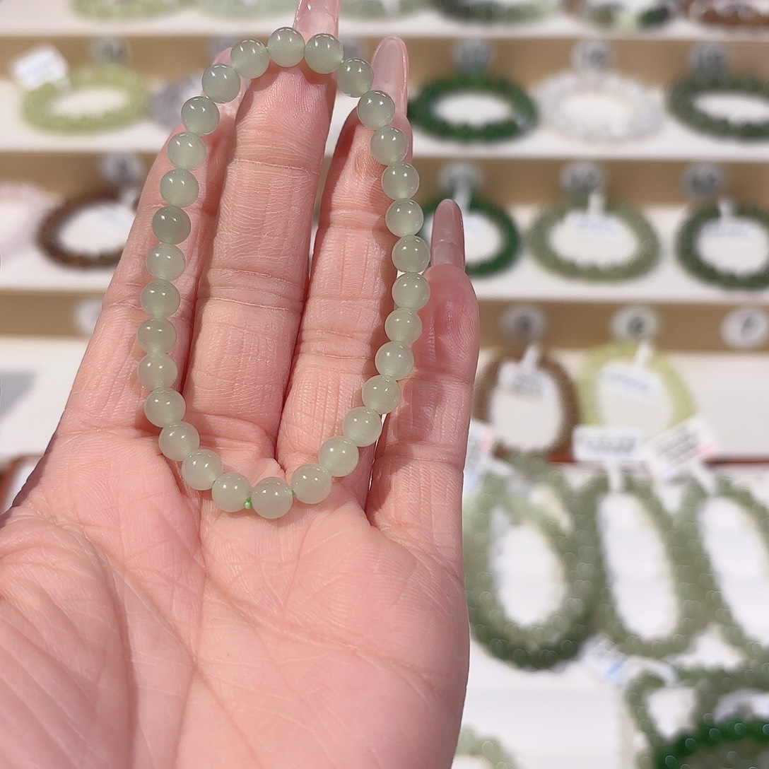 和田玉手链未镶嵌五*V