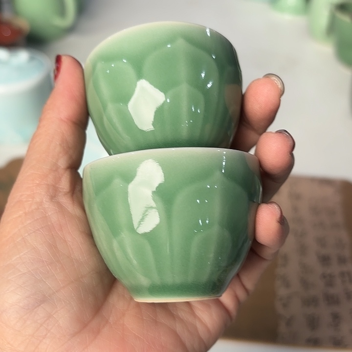 龙泉云间青瓷小米茶器