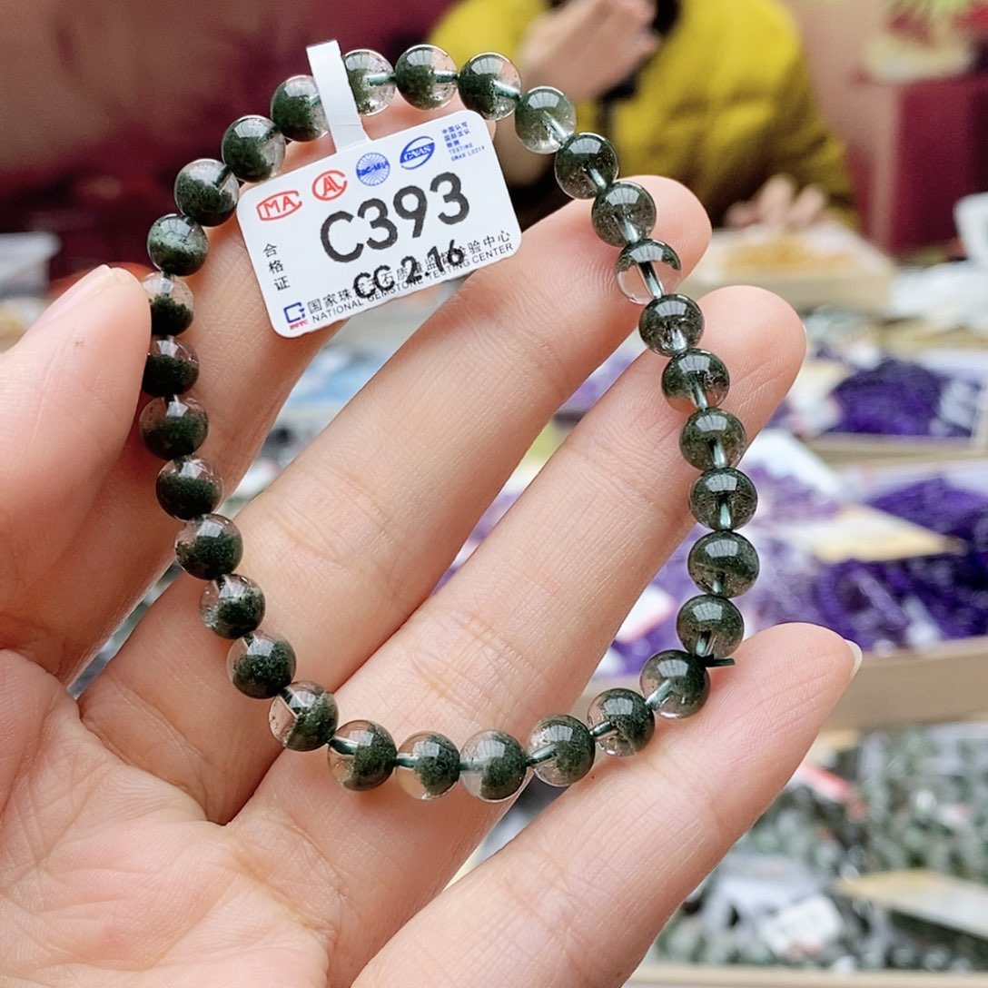 水晶手链未镶嵌C393绿幽灵