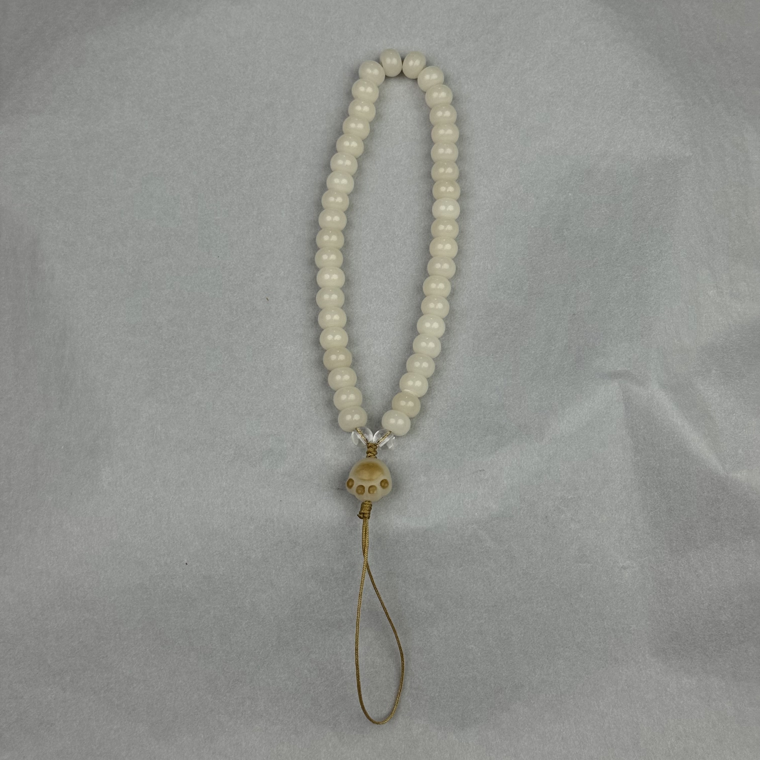 白玉菩提算盘珠0.6*0.8手挂 K125 (无礼盒)