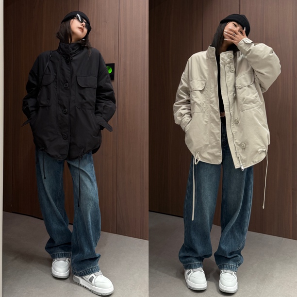  Aila｜冬季休闲中长羽绒外套百搭设计感宽松