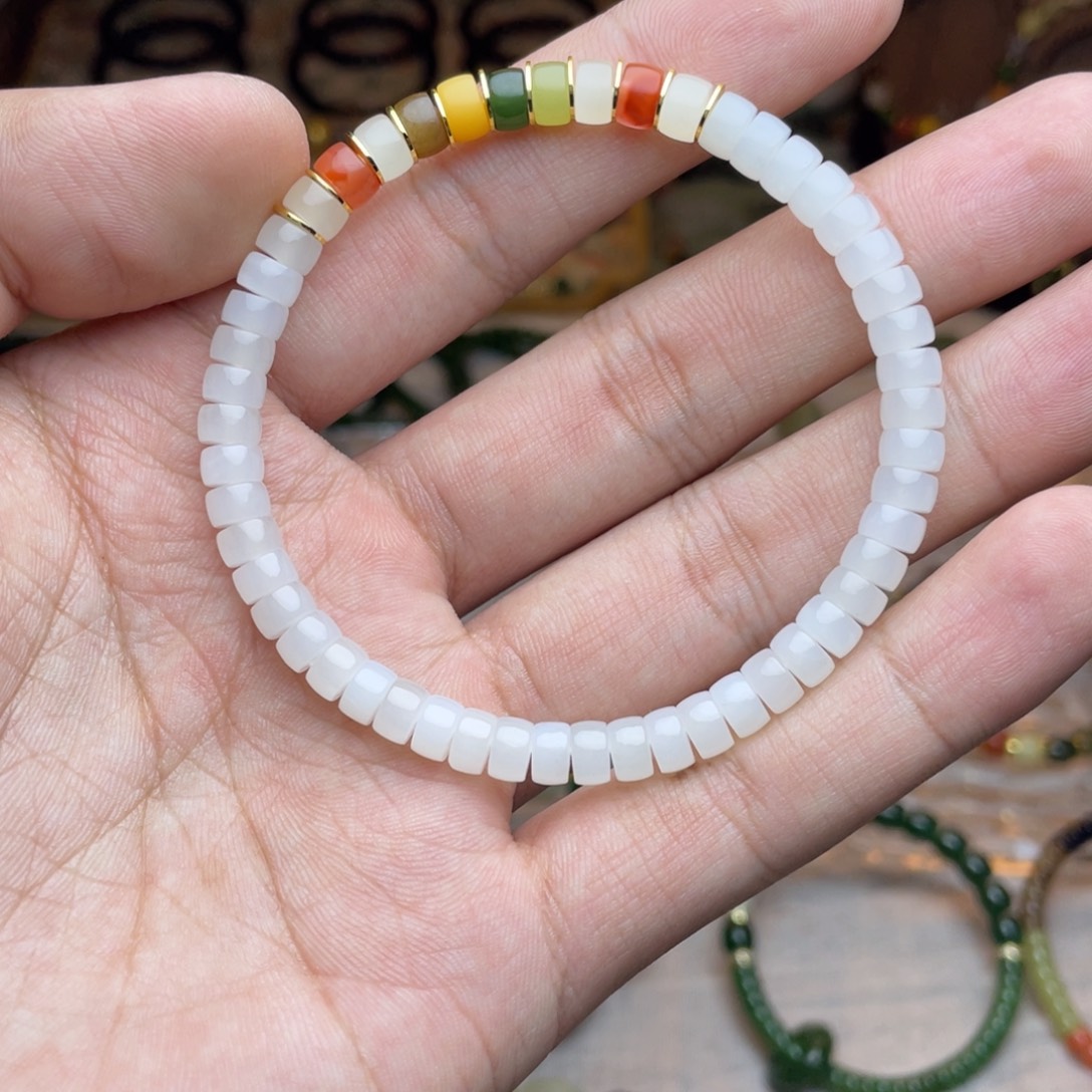 和田玉未镶嵌手链