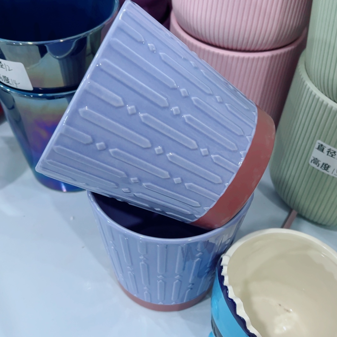 有孔，陶瓷花盆满10米包邮发货