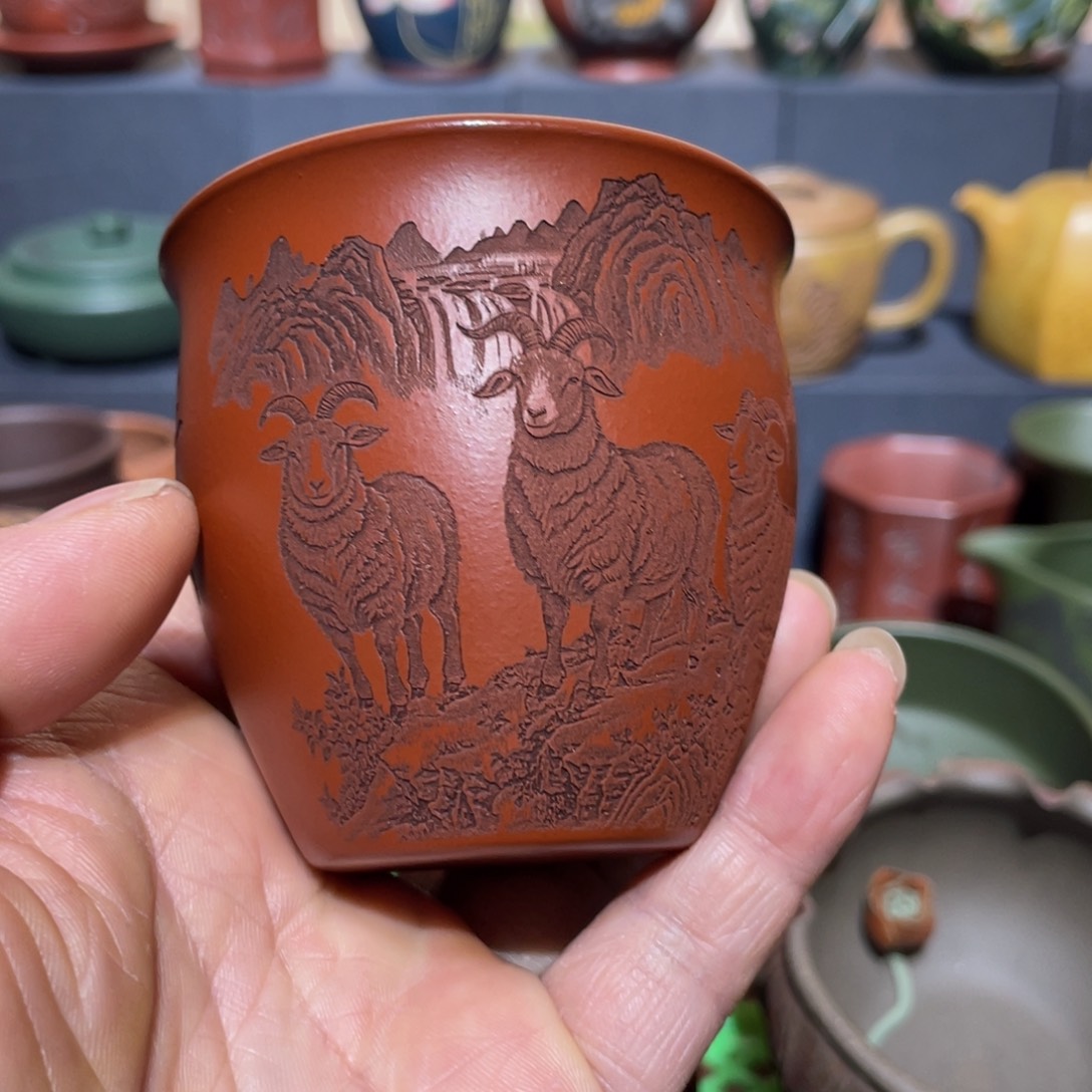 原矿紫砂手工主人杯