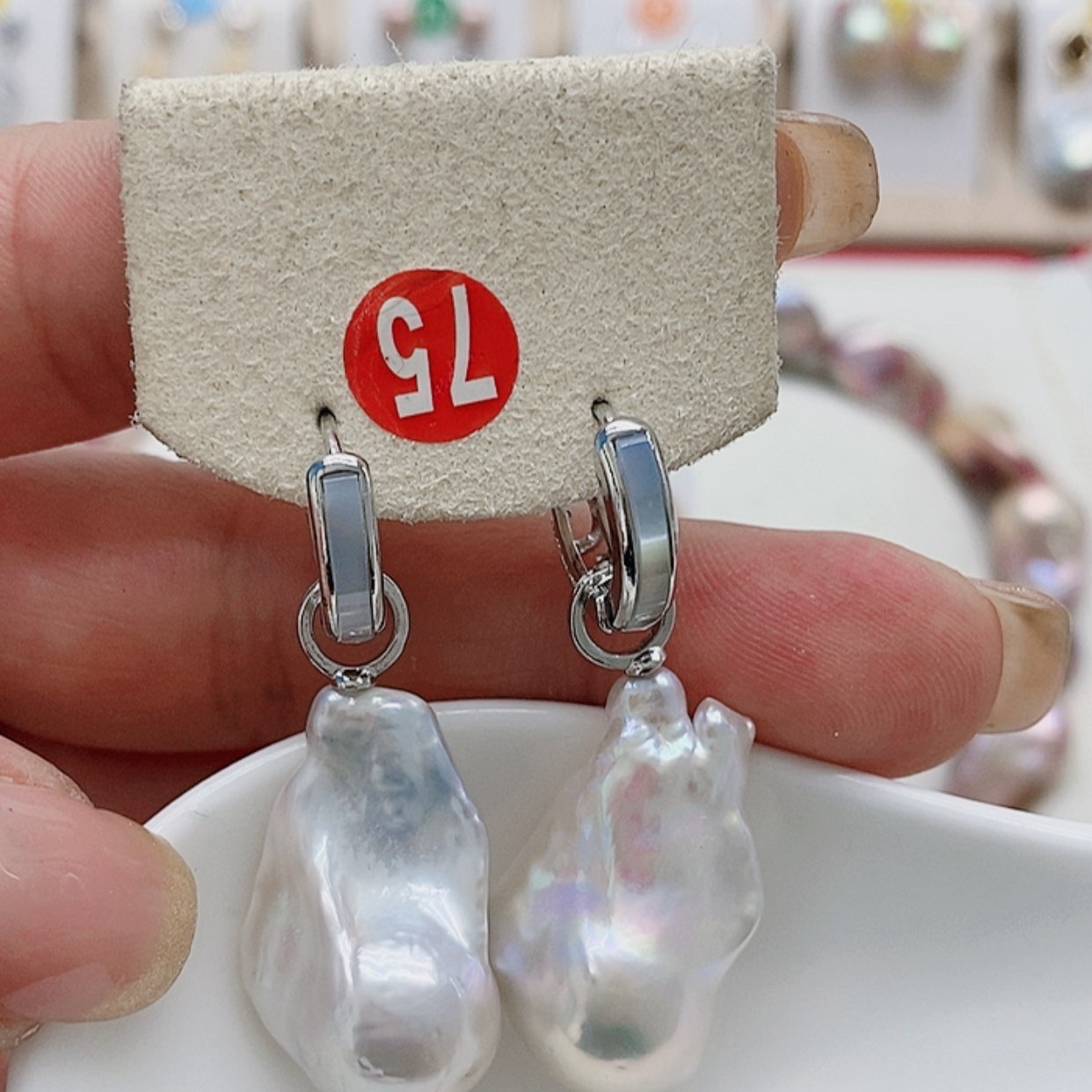 【闪购商品】淡水珍珠耳饰银S925镶嵌
