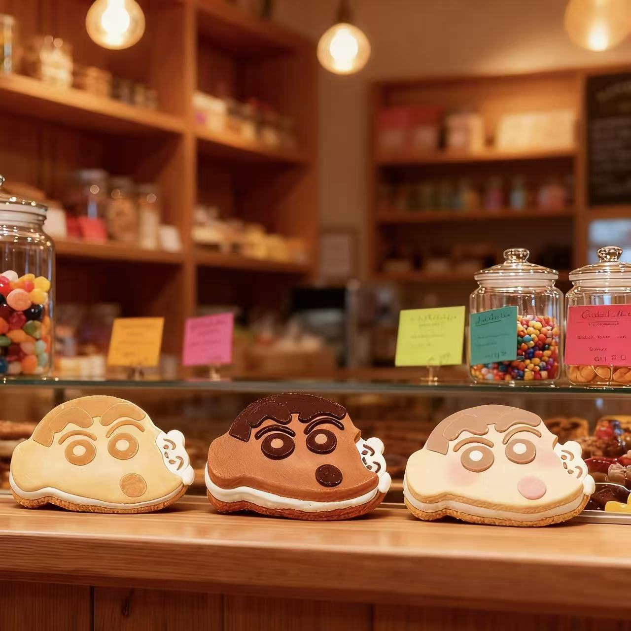 【咔嚓定制】小新~小白~夹心饼干/diy/树脂/配件