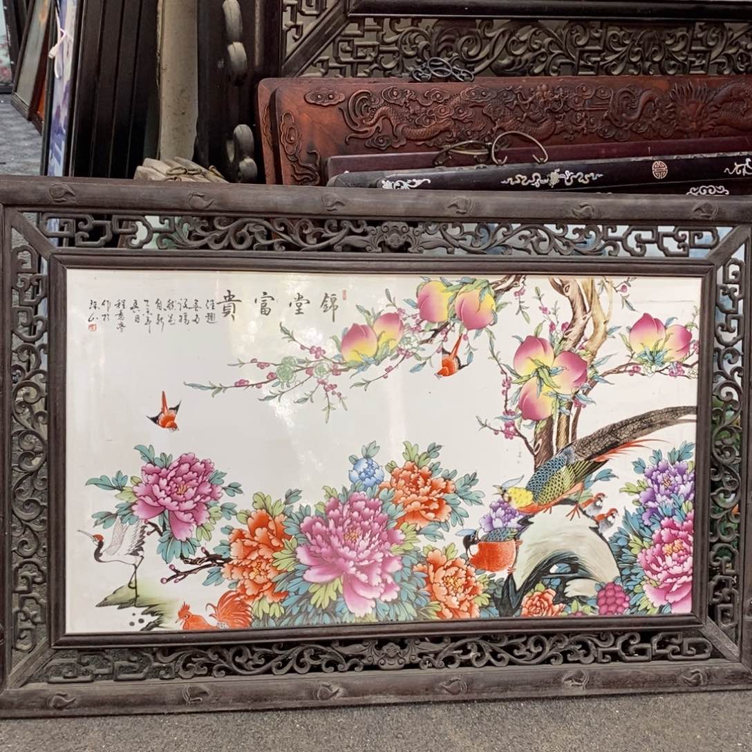 瓷片心****1米*64*1景德镇瓷板画柴窑烧制