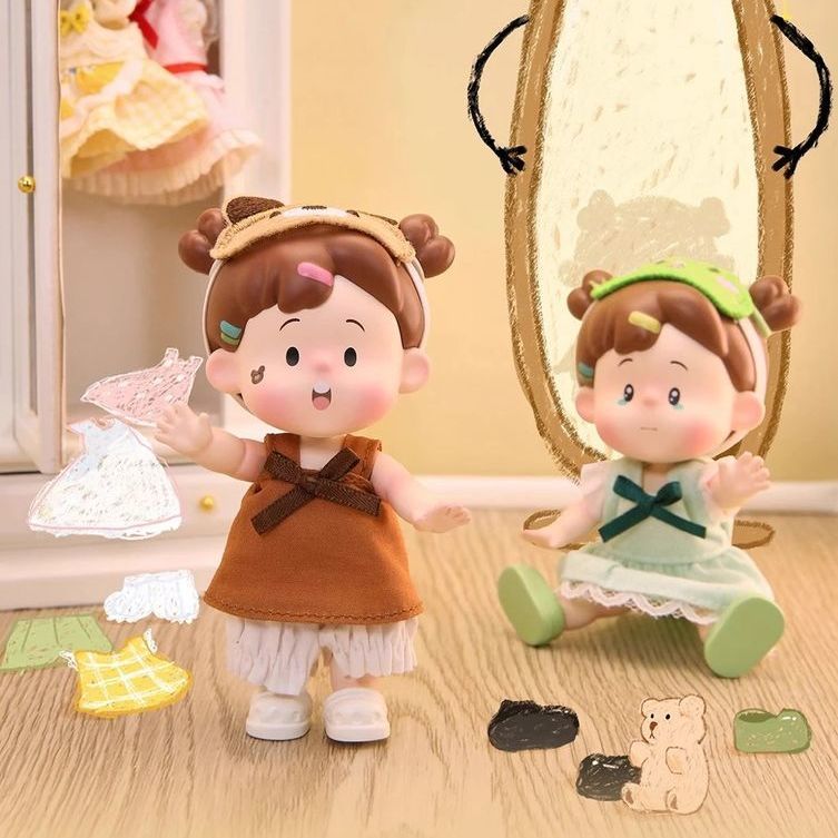 【拆盒】百变小花卷系列可爱手办潮玩盲盒摆件新品礼物 