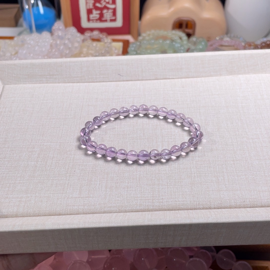 未镶嵌手链紫晶紫水晶卡6+手串