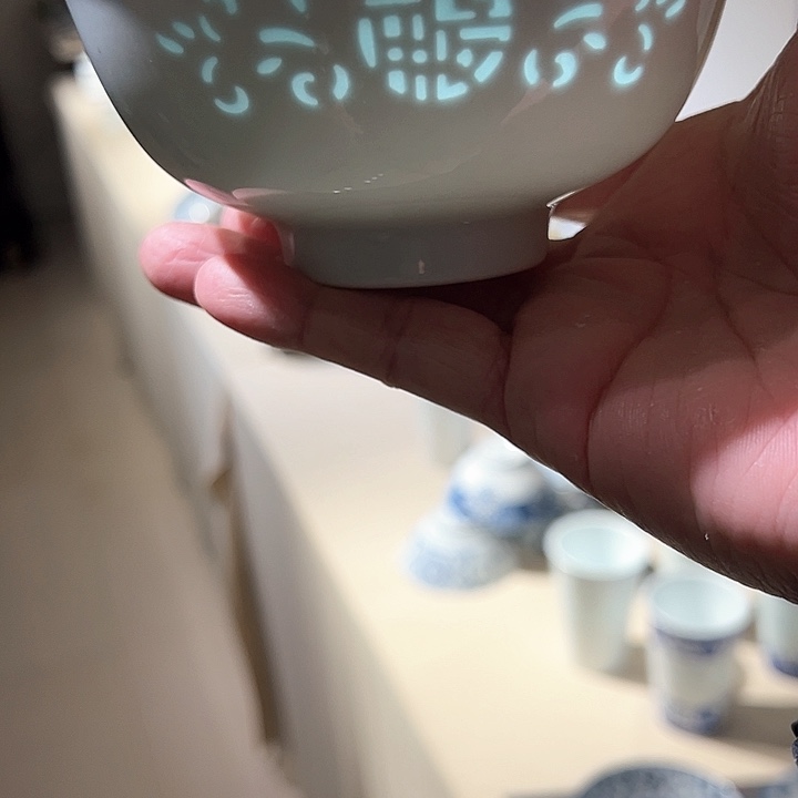 瓷高温玲珑米饭碗