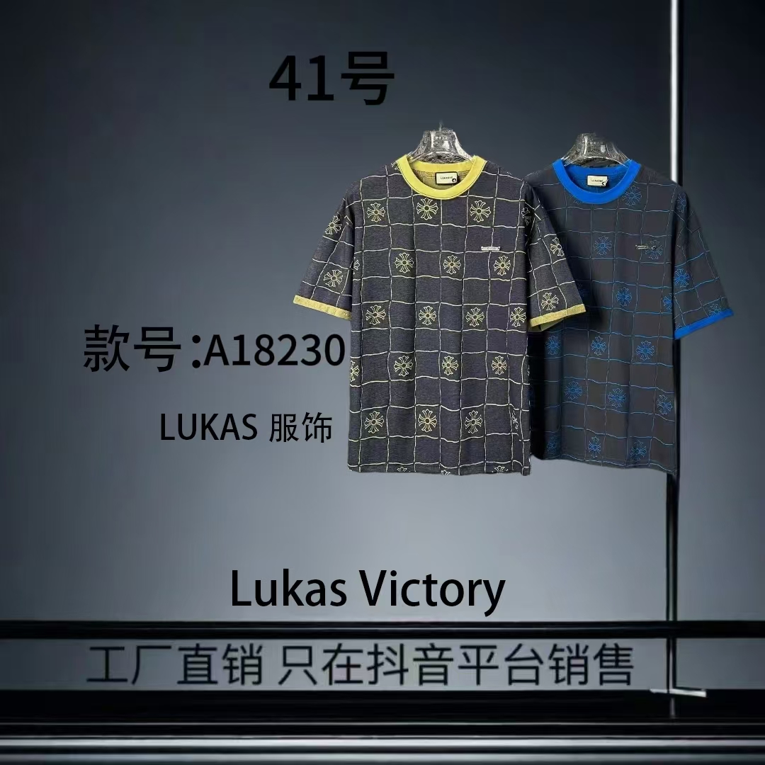 【41】KK新款时尚重磅潮流圆领宽松男女同款短袖-A18230