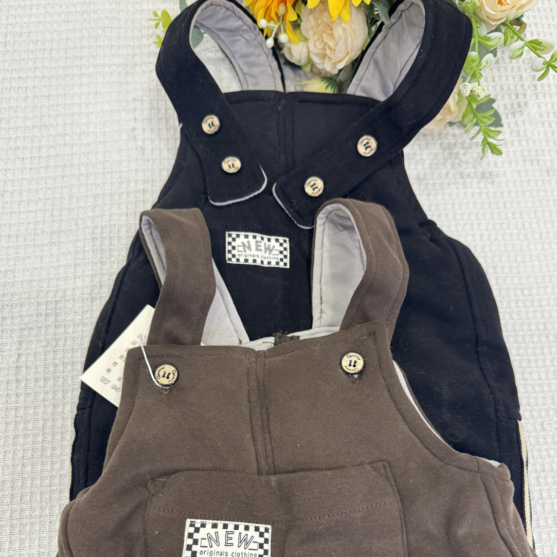 260克宝宝背带棉裤加棉加厚侧边条设计适合秋冬季外穿9307