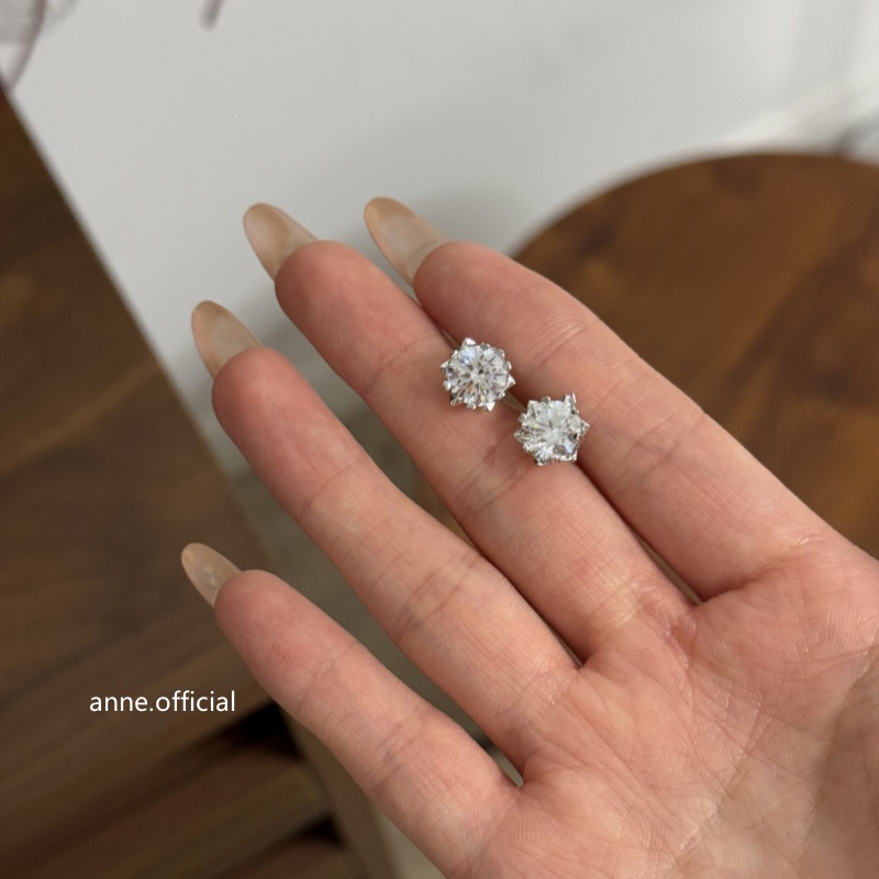 铜合金耳饰 许妍同款时尚百搭超闪镶锆小太阳耳钉【R347】