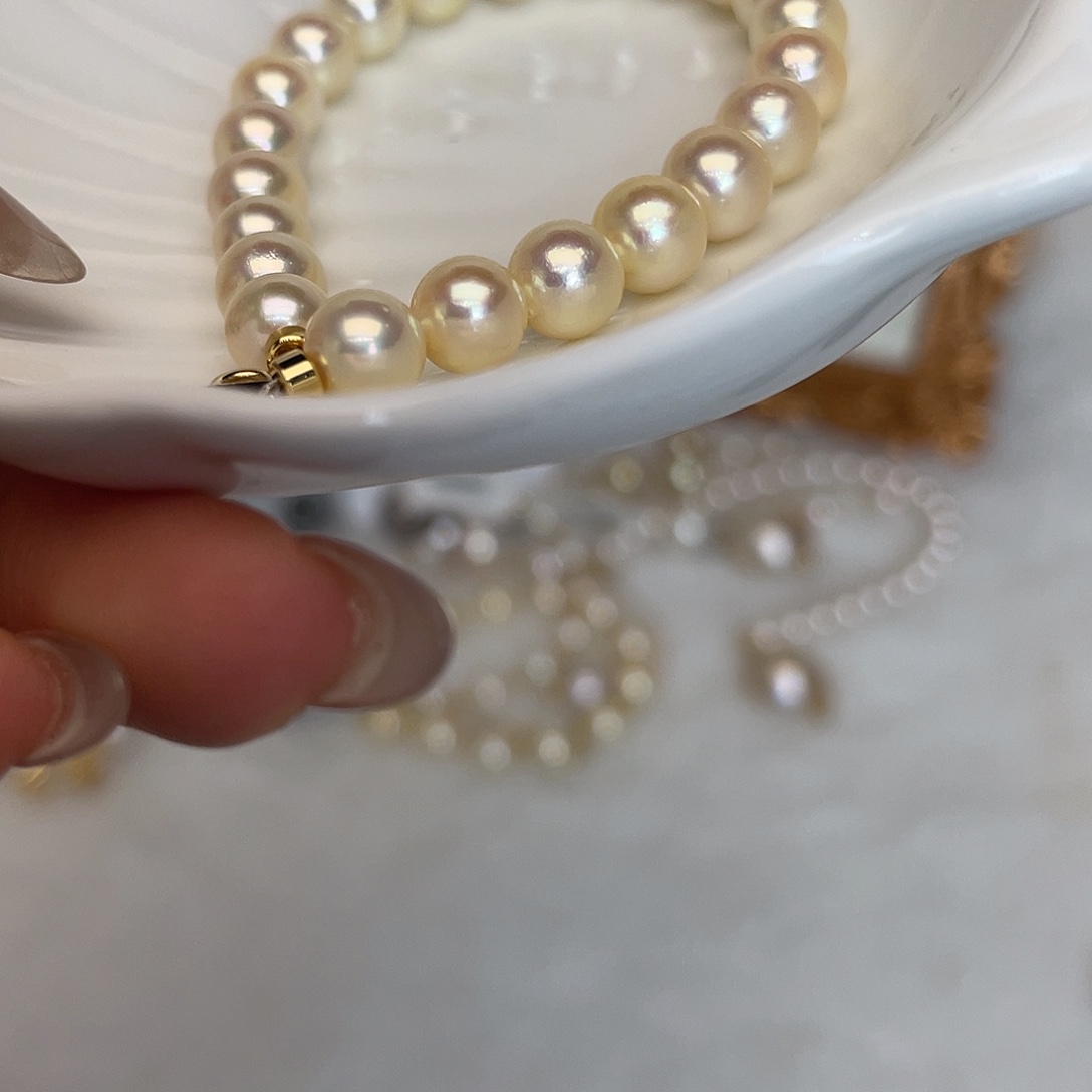 海水珍珠18K金镶嵌手绳