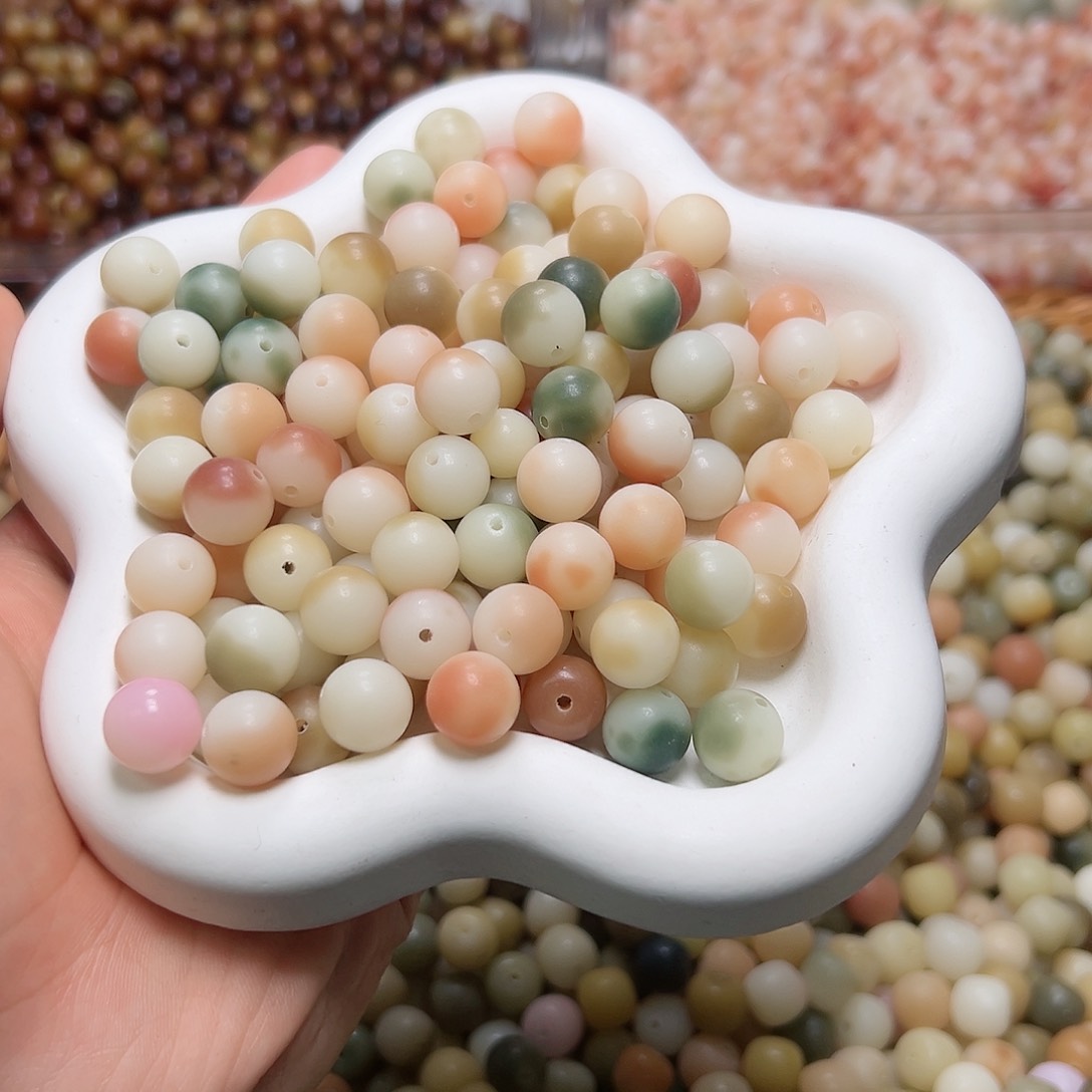 菩提根/象牙果吊坠卡12三花果冻圆珠100颗卡牌➕20颗