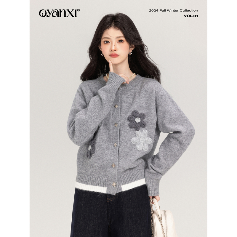 【欧阳喜OYANXI】落花寄相思&设计感百搭针织日常秋冬毛衣235M535