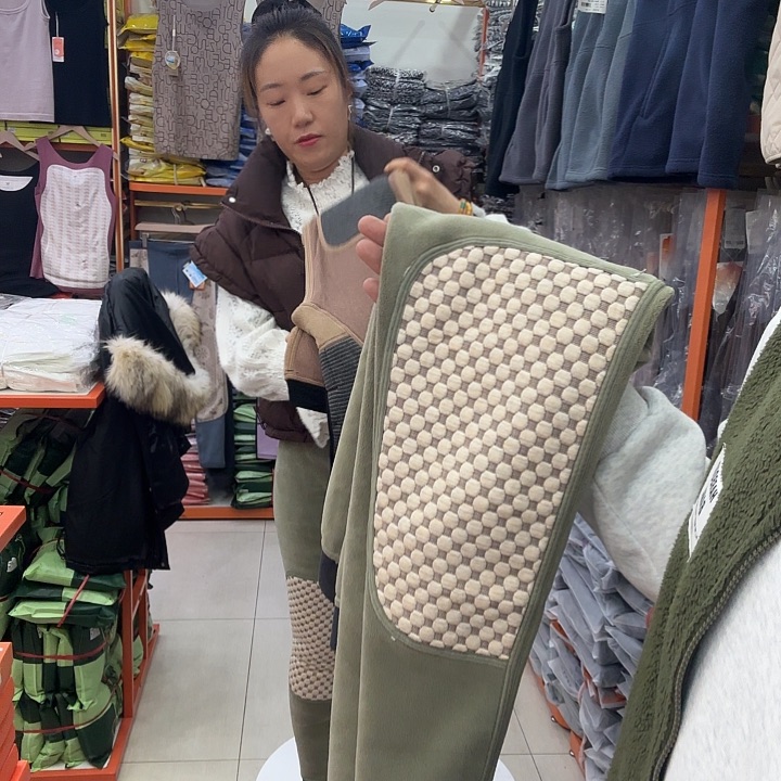 按摩绒女士保暖裤