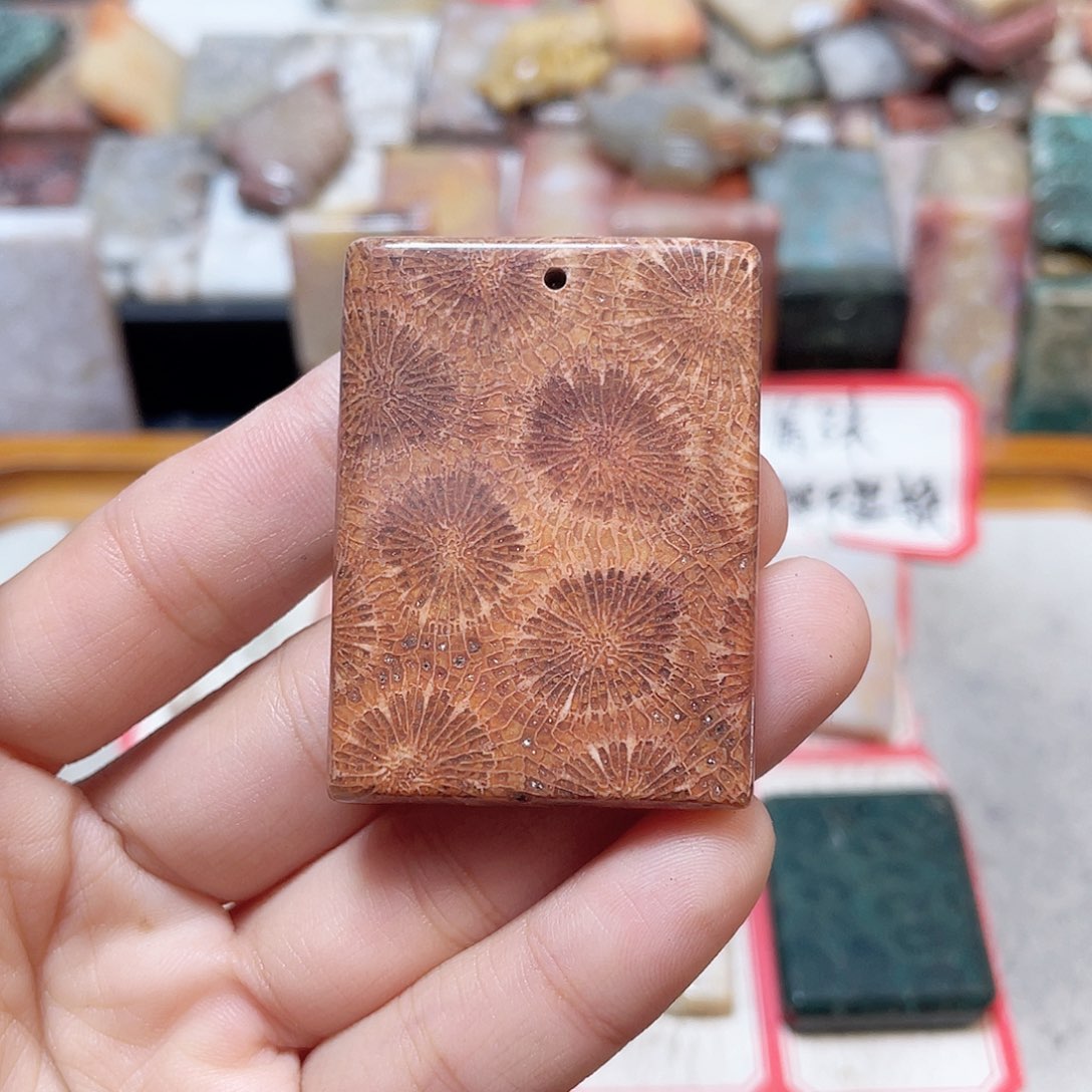 硅化珊瑚（珊瑚玉）合金颈饰