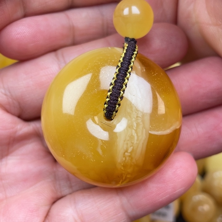 未镶嵌蜜蜡裸石蜜蜡平安扣