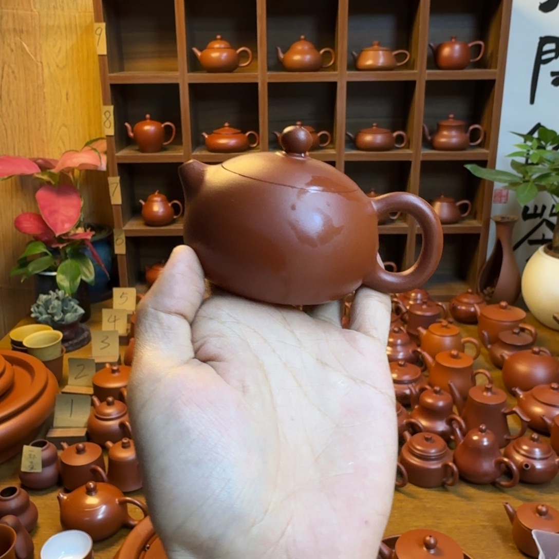 紫砂茶壶潮州朱泥壶西施+壶承