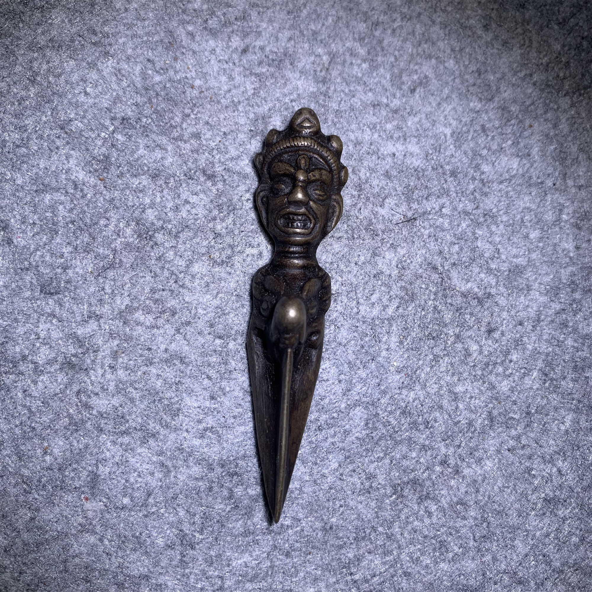 清晚期藏传铜挂件/F山东省传承文物商店库出6328