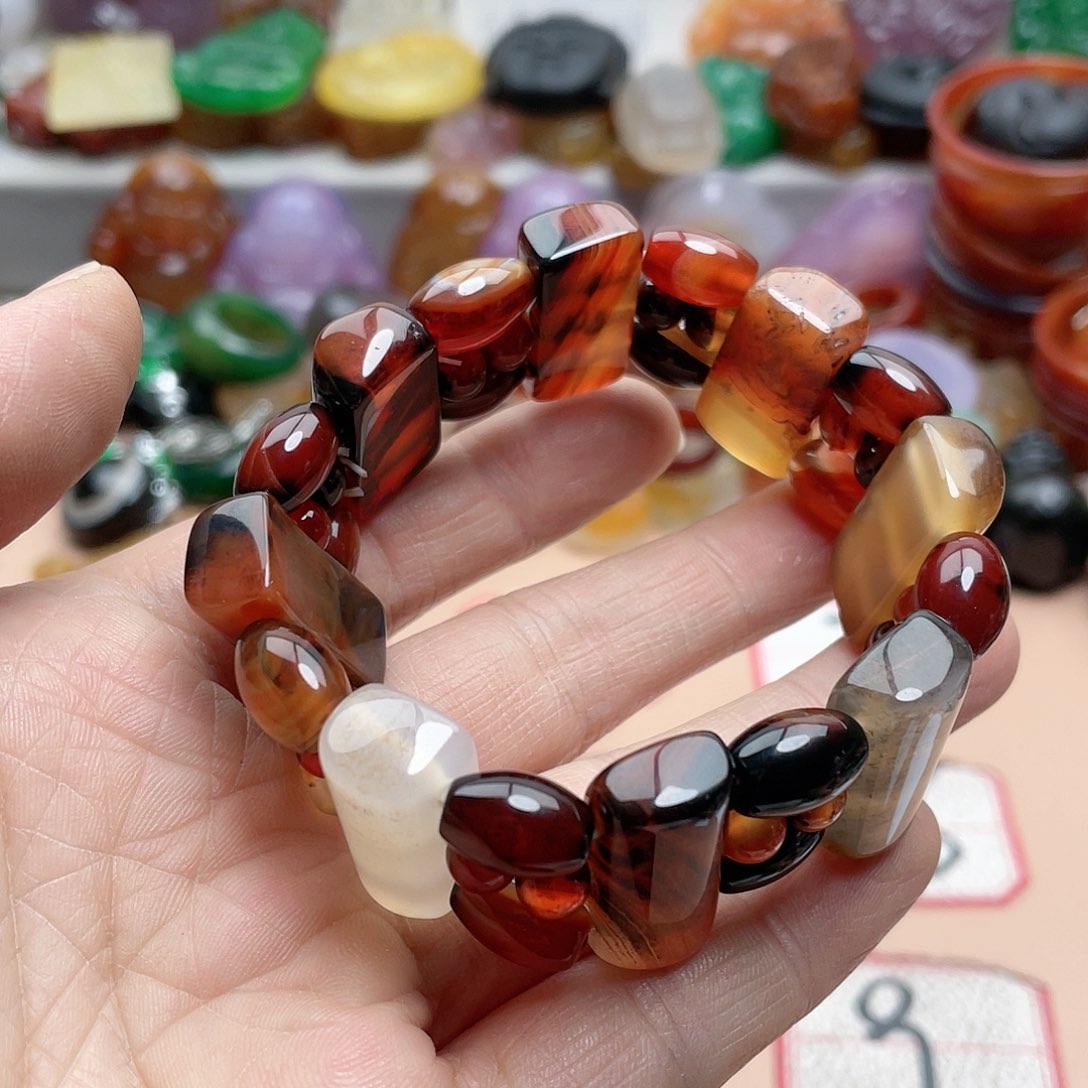 玛瑙/玉髓颈饰合金阿*