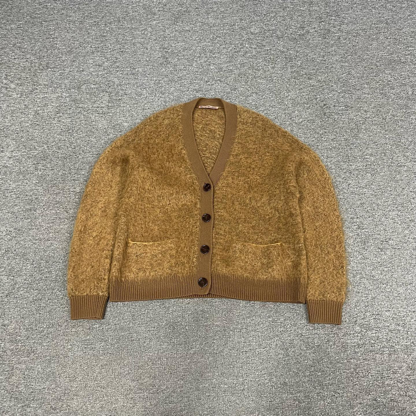 99新 AMIPARIS acne studios 卡其色 马海毛 针织 开衫 xs码 99新