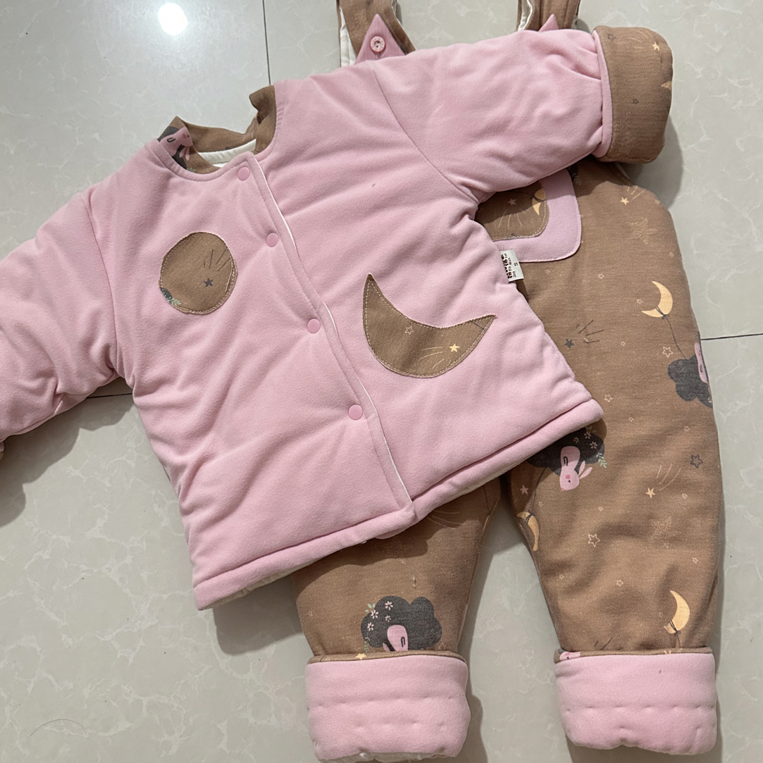 《高货》儿童女宝款棉衣背带两件套中性婴儿冬季保暖婴童